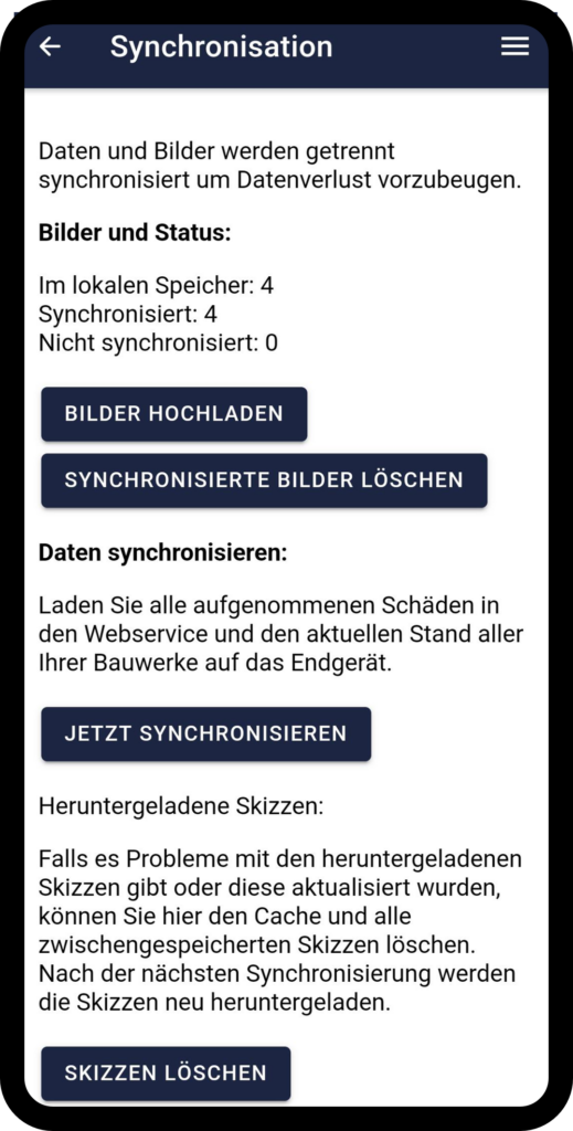 Synchronisation in der App