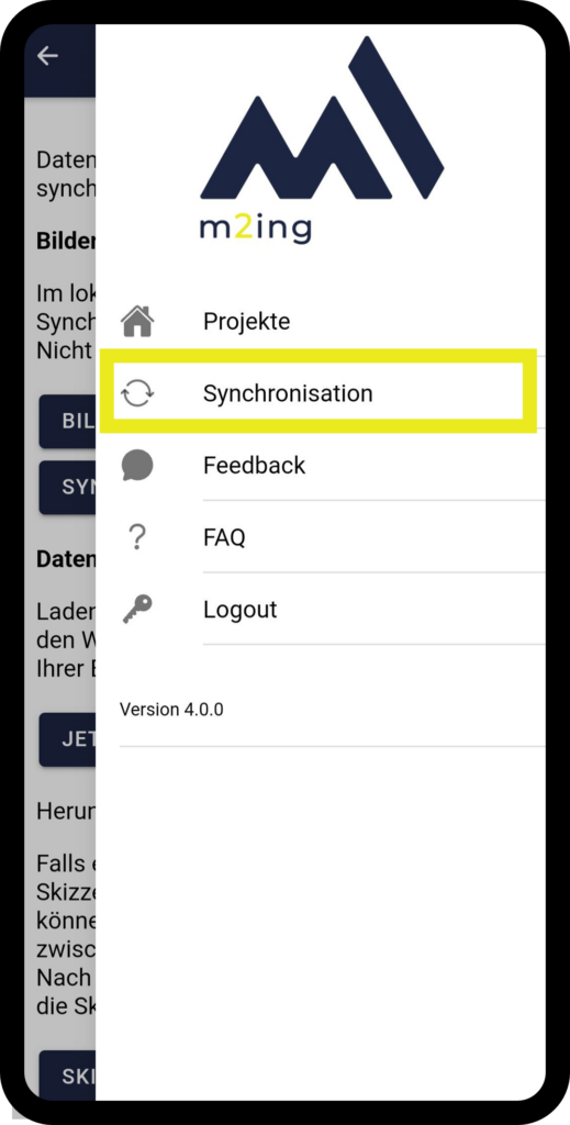 Synchronisation in der App