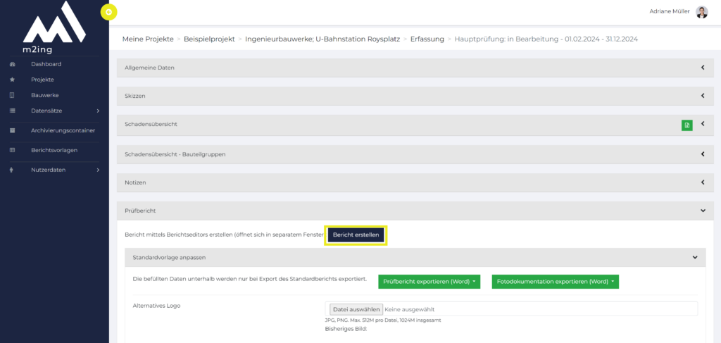 Bericht erstellen