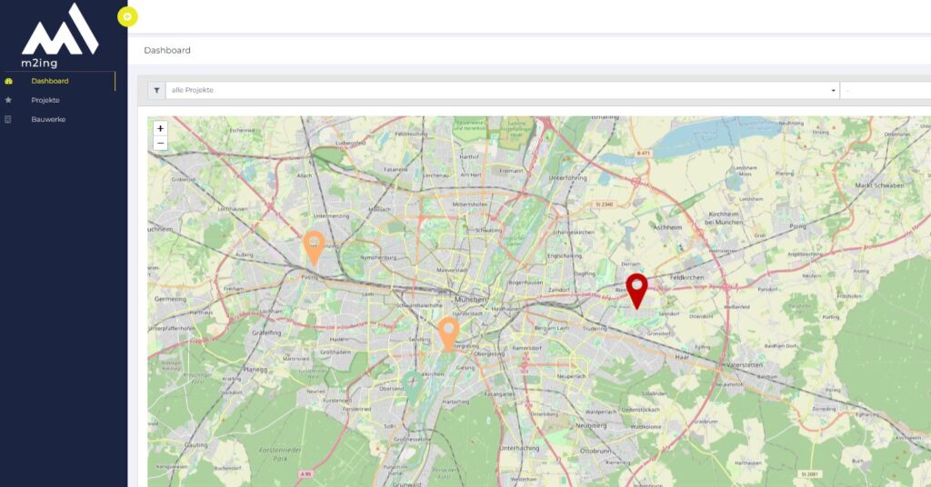 Kartenansicht in der App