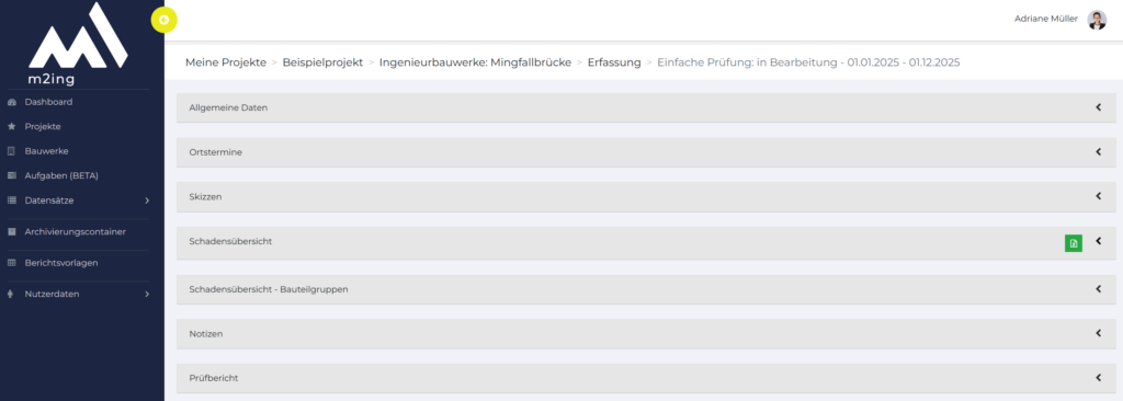 Schadensübersicht