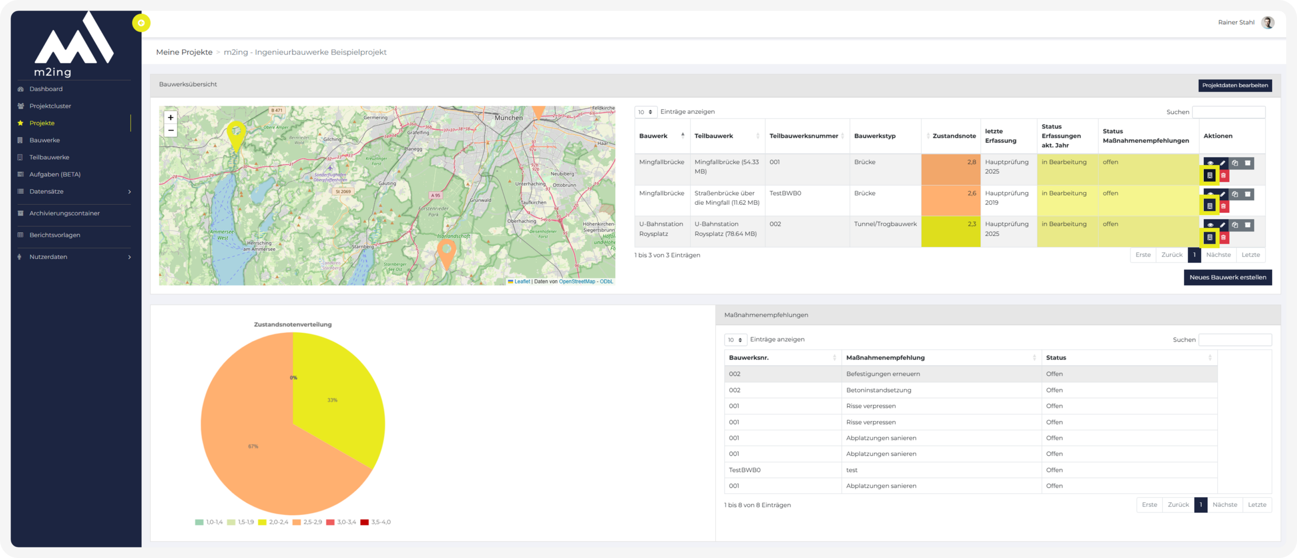 Bauwerk verschieben in m2ing
