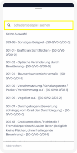 suchfunktion m2ing app
